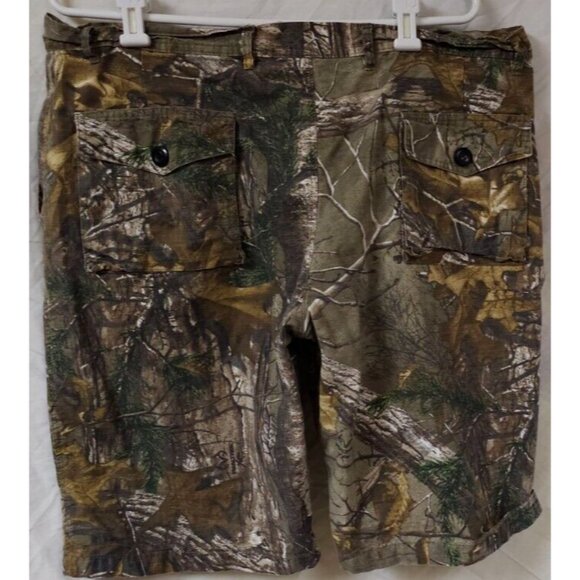 Realtree By Staghorn Creek Mens Sz 40 Camouflage Khaki Chino Shorts 11" Inseam - Picture 5 of 8